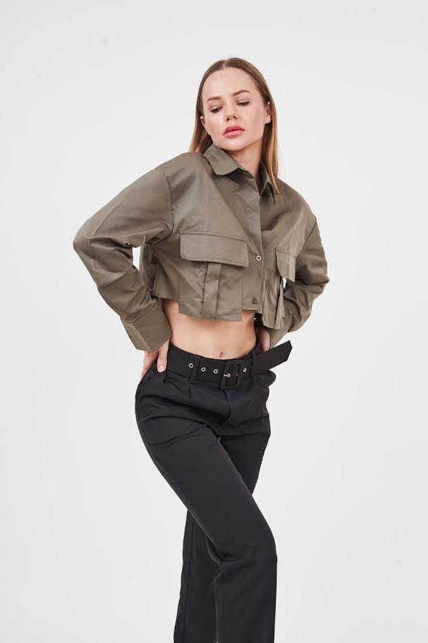 OLIVE CARGO TOP