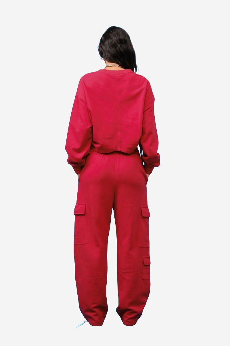 SPORTY THREE-PIECE RED SET