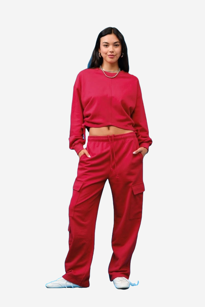 SPORTY THREE-PIECE RED SET