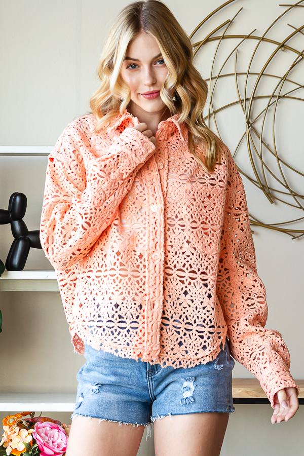  ATHENS PEACH KNITTED JACKET