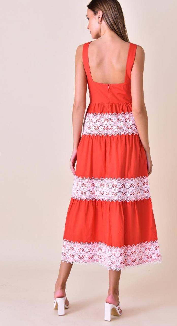 CORAL LACE DREAM DRESS