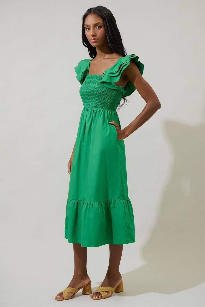 EMERALD CASCADE DRESS