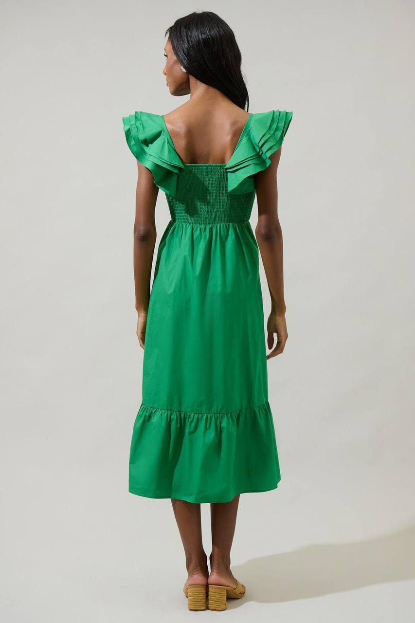 EMERALD CASCADE DRESS